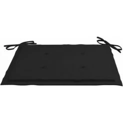 Hommoo Coussins De Chaise De Jardin 2 Pcs Noir 40x40x3 Cm Tissu 9 Hommoo Coussins De Chaise De Jardin 2 Pcs Noir 40x40x3 Cm Tissu -banc et tabouret Soldes Boutique 54148987 3