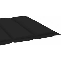 Hommoo Coussin De Chaise Longue Noir 200x50x3 Cm Tissu -banc et tabouret Soldes Boutique 54149001 4