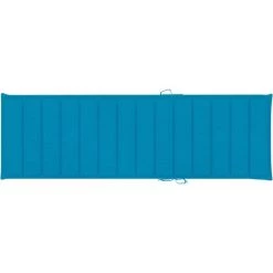 Hommoo Coussin De Chaise Longue Bleu 200x60x3 Cm Tissu
