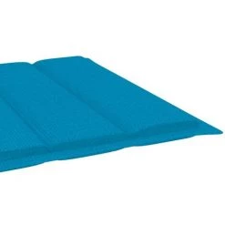 Hommoo Coussin De Chaise Longue Bleu 200x60x3 Cm Tissu -banc et tabouret Soldes Boutique 54149004 5