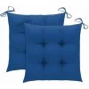Hommoo Coussins De Chaise 2 Pcs Bleu Clair 40x40x7 Cm Tissu -banc et tabouret Soldes Boutique 54149030 1