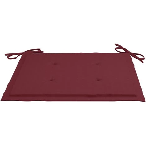 Hommoo Coussins De Chaise De Jardin 4 Pcs Bordeaux 50x50x3 Cm Tissu 6 Hommoo Coussins De Chaise De Jardin 4 Pcs Bordeaux 50x50x3 Cm Tissu – Image 4