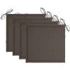 Hommoo Coussins De Chaise De Jardin 4 Pcs Taupe 50x50x3 Cm Tissu -banc et tabouret Soldes Boutique 54151865 1