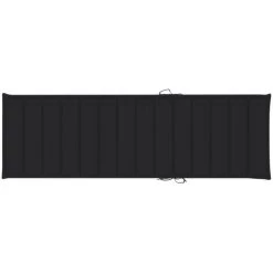 Hommoo Coussin De Chaise Longue Noir 200x70x3 Cm Tissu -banc et tabouret Soldes Boutique 54151873 3