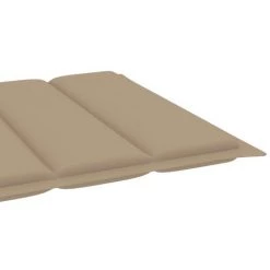 Hommoo Coussin De Chaise Longue Beige 200x50x3 Cm Tissu -banc et tabouret Soldes Boutique 54152318 4