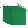 Hommoo Coussins De Chaise De Jardin 4 Pcs Vert 50x50x3 Cm Tissu 2 Hommoo Coussins De Chaise De Jardin 4 Pcs Vert 50x50x3 Cm Tissu -banc et tabouret Soldes Boutique 54154281 1