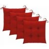 Hommoo Coussins De Chaise 4 Pcs Rouge 50x50x7 Cm Tissu 2 Hommoo Coussins De Chaise 4 Pcs Rouge 50x50x7 Cm Tissu -banc et tabouret Soldes Boutique 54154322 1