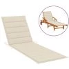 Hommoo Coussin De Chaise Longue Creme 200x50x3 Cm Tissu -banc et tabouret Soldes Boutique 54167495 1