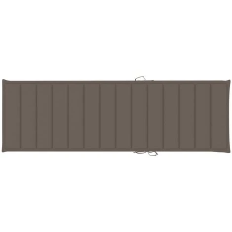 Hommoo Coussin De Chaise Longue Taupe 200x60x3 Cm Tissu 3 Hommoo Coussin De Chaise Longue Taupe 200x60x3 Cm Tissu