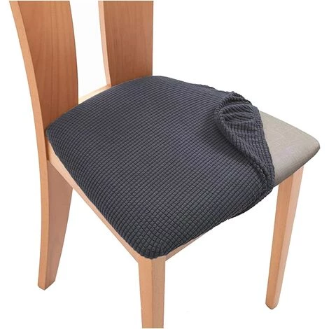 ALMI Housses De Siège De Chaise,Siège De Chaise Couvre 4 Pièces Housse De Salle à Manger Spandex Amovible Salle à Manger Stretch Couverture De Chaise(4 Pièces,Gris) 5 ALMI Housses De Siège De Chaise,Siège De Chaise Couvre 4 Pièces Housse De Salle à Manger Spandex Amovible Salle à Manger Stretch Couverture De Chaise(4 Pièces,Gris) – Image 3
