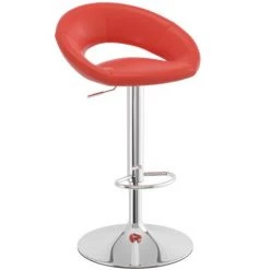 NETFURNITURE Tabouret De Bar à Petit-déjeuner Rouge Serein Réglable - Rouge