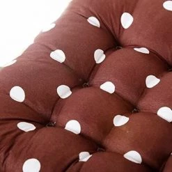 Coussin D'assise Carré à Pois 40x40 Cm Café FUIENKO -banc et tabouret Soldes Boutique 54327827 3