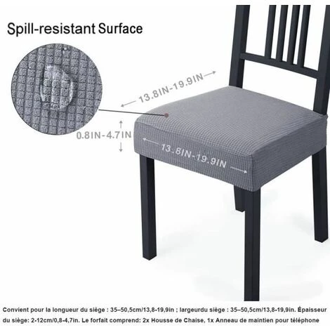 Housse Dossier Haut Couleur De Gris 2 Pièces FUIENKO 4 Housse Dossier Haut Couleur De Gris 2 Pièces FUIENKO – Image 2