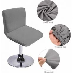Housse De Tabouret De Bar Couleur De Gris Lot De 4 FUIENKO