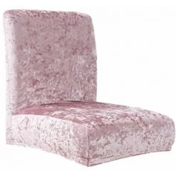 Housse De Siège De Chaise De Tabouret Extensible Rose Clair En 1pcs FUIENKO