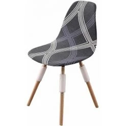 Housse De Chaise De Salle à Manger Rétractable En 1 Pcs FUIENKO