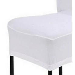 Housse De Chaise élastique Couleur De Blanc Lot De 2 FUIENKO -banc et tabouret Soldes Boutique 54328740 2
