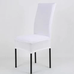 Housse De Chaise élastique Couleur De Blanc Lot De 2 FUIENKO -banc et tabouret Soldes Boutique 54328740 3