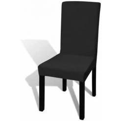 Housse De Chaise élastique Couleur De Noire 4 Pièces FUIENKO -banc et tabouret Soldes Boutique 54328801 2