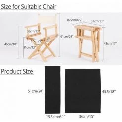 Housse De Chaise Couverture Rechange Toile Imperméable Housses Protection Blanc En 51cmx15.5cm FUIENKO -banc et tabouret Soldes Boutique 54328850 3