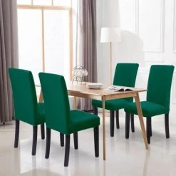 Housse De Chaise En 4 Pièces Vert FUIENKO 7 Housse De Chaise En 4 Pièces Vert FUIENKO -banc et tabouret Soldes Boutique 54328981 2