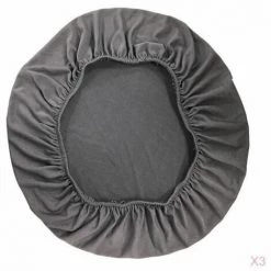 Housse De Tabouret Chaise Remplacement Couvre Extensible Polyester Gris En 3pcs FUIENKO