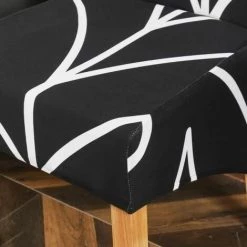 Housse De Chaise Inclinable Imprimée Mince Style Couleur De Noir 4pcs FUIENKO -banc et tabouret Soldes Boutique 54329045 4