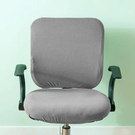 Housse De Siège Pour Ordinateur De Bureau Extensible Amovible Couleur De Gris Argenté Flameer FUIENKO 4 Housse De Siège Pour Ordinateur De Bureau Extensible Amovible Couleur De Gris Argenté Flameer FUIENKO – Image 2