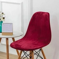 Housse De Chaise Sans Accoudoirs Bordeaux Hauteur 40-48 Cm En 1pcs FUIENKO -banc et tabouret Soldes Boutique 54329194 3