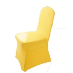 Housse De Chaise Durable Extensible Jaune Lot De 2 Pcs FUIENKO
