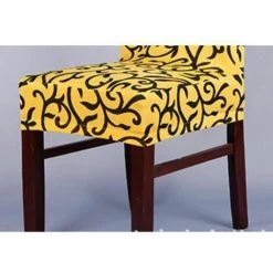 Housse De Chaise De Haute Qualité Jaune Couleur De Noir FUIENKO -banc et tabouret Soldes Boutique 54329272 2