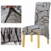 Housse De Chaise Imprimée Couleur De Gris 2 Pièces FUIENKO -banc et tabouret Soldes Boutique 54330322 1