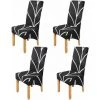 Housse De Fauteuil Inclinable Imprimée Couleur De Noire 4 Pcs FUIENKO -banc et tabouret Soldes Boutique 54330334 1