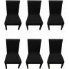 Housse De Chaise Extensible 6 Pcs Couleur De Noir FUIENKO 1 Housse De Chaise Extensible 6 Pcs Couleur De Noir FUIENKO -banc et tabouret Soldes Boutique 54330346 1