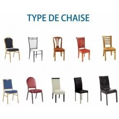 Housse De Chaise Extensible 6 Pcs Couleur De Noir FUIENKO -banc et tabouret Soldes Boutique 54330346 4