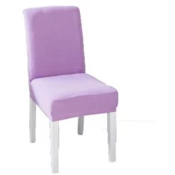 Housse De Chaise De Salle à Manger Violet En 2 Pièces FUIENKO