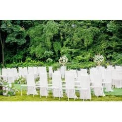 Housse De Chaise Romantique Fluffy Blanc En 2 Pièces FUIENKO -banc et tabouret Soldes Boutique 54330475 3