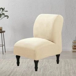 Housse De Chaise Sans Accoudoirs En Polyester Couleur De Beige FUIENKO -banc et tabouret Soldes Boutique 54330501 3