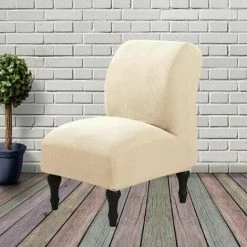 Housse De Chaise Sans Accoudoirs En Polyester Couleur De Beige FUIENKO -banc et tabouret Soldes Boutique 54330501 4