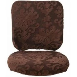 Housse De Chaise D'ordinateur De Bureau Marron Foncé En 1 Pcs FUIENKO