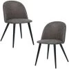 URBAN MEUBLE Lot De 2 Chaises Scandinave Marron Pied Noir