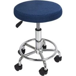 CADEAUX Housse De Barre Ronde Extensible Universelle, Housse Ronde Lavable, Housse De Chaise De Bar – Convient Aux Chaises De 30 à 38,1 Cm De Diamètre (quantité D'expédition : Bleu Foncé 1 Pièce).