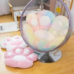 DECKON Coussin De Siège De Griffe De Chat, Coussin De Chaise Portatif De Chaise De Bureau Paresseux De Sofa, Conçu Pour L'usage à La Maison, Soulagement Doux Et Chaud De Douleur (rose, 70*60cm) -banc et tabouret Soldes Boutique 54457779 4