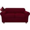 READCLY Élastique Housse Canapé 2 Places Epaisse Housse De Fauteuil Avec Accoudoirs Élastique Housse Canapé Universelle Extensible Protecteur De Meuble(2 Places, Vin Rouge) -banc et tabouret Soldes Boutique 54471496 1
