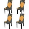 Housses De Chaise En Élasthanne Extensible Pour Salle à Manger, Betterlife Housse De Chaise Amovible Lavable En Tissu Housse De Protection Pour Hôtel, Banquet, Dîner, Réunion 4 Pcs -banc et tabouret Soldes Boutique 54554992 1