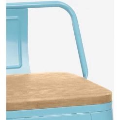 AHD AMAZING HOME DESIGN Tabouret Haut Bar De Cuisine Design Industriel Style Tolix Steel Wood Top Light | Turquoise -banc et tabouret Soldes Boutique 54640995 5