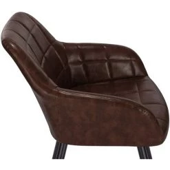 WOLTU Lot De 4 Chaises De Salle à Manger Rembourrée En Similicuir.aspect Cuir Antique. Chaises De Cuisine Pieds En Métal. Brun Foncé - Brun Foncé 9 WOLTU Lot De 4 Chaises De Salle à Manger Rembourrée En Similicuir.aspect Cuir Antique. Chaises De Cuisine Pieds En Métal. Brun Foncé - Brun Foncé -banc et tabouret Soldes Boutique 54655317 4