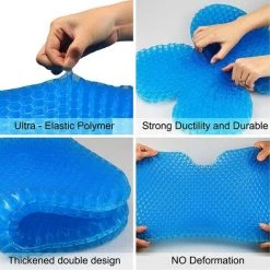 CADEAUX Coussin De Siège En Gel, Respirant Nid D'abeille Coussin De Chaise Pour La Maison, Le Bureau, La Voiture, Avec Housse En Tissu Antidérapant, 43 X 36 X 4 Cm -banc et tabouret Soldes Boutique 54854496 4