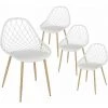 ALTOBUY TRESSIE - Lot De 4 Chaises Blanches Coque Arrondie - Blanc -banc et tabouret Soldes Boutique 55078937 1