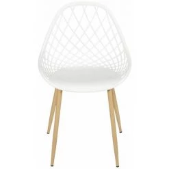 ALTOBUY TRESSIE - Lot De 4 Chaises Blanches Coque Arrondie - Blanc -banc et tabouret Soldes Boutique 55078937 4
